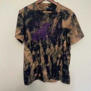 Galapagos Island Marine Iguana souvenir bleach dye graphic tee shirt XL